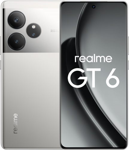 Смартфон Realme Gt 6 12/256 Гб Зеркальный Серебряный Смартфон Realme Gt 6 12/256 Гб Зеркальный Серебряный
