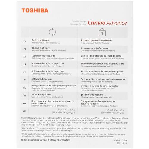 1 ТБ Внешний HDD Toshiba Canvio Advance [HDTCA10ER3AA]