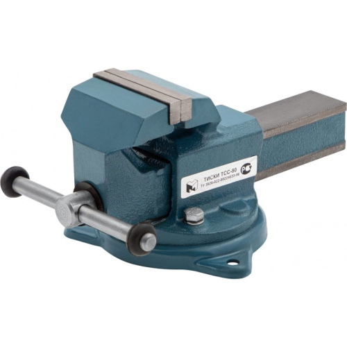 Тиски слесарные Россия 18662, 80 мм, поворотные