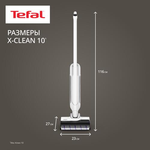 Моющий пылесос вертикальный   Tefal X-Clean 10 GF7540FO  белый