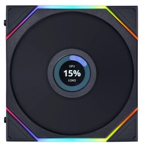 Вентилятор Lian Li Uni Fan TL Wireless LCD 140 (G99.14TLLCD1W1B.R0) / 14TLLCD1W1B Black / 140x140x28мм (PWM, ARGB, 1600 об/мин (Max.), 28,5dBa)