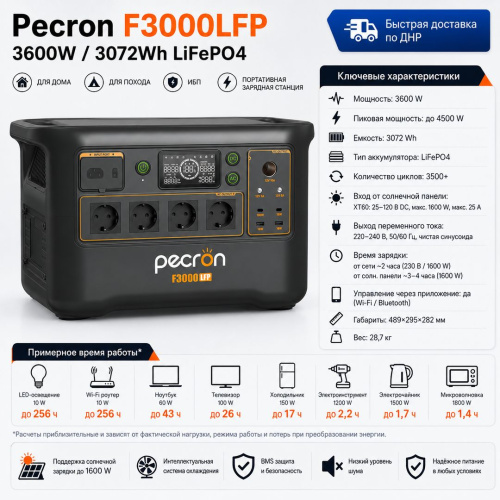 Портативная электростанция Pecron F3000LFP