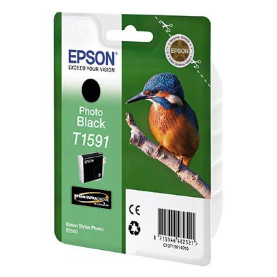 Картридж струйный Epson T1591 C13T15914010 фото черный (17мл) для Epson St Ph R2000