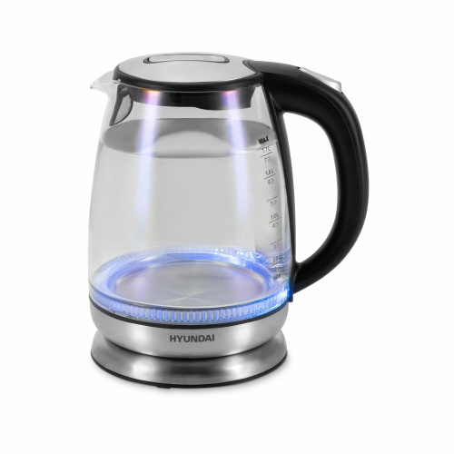 Электрочайник Hyundai HYK-G8800 черный/серебристый