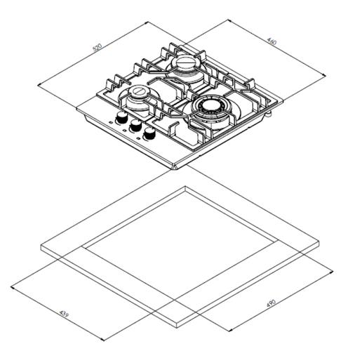 Газовая варочная поверхность Weissgauff HG 430 WGV