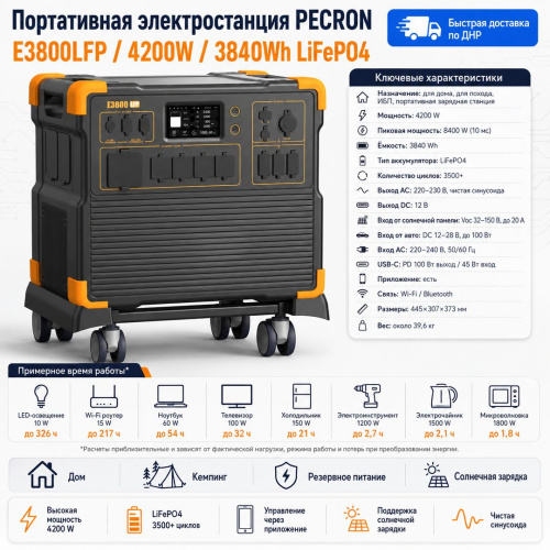Портативная электростанция Pecron E3800LFP