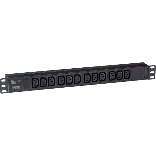Блок розеток ExeGate ServerPro PDU-19H007 Al-12C13-C20 (EX280865RUS) (19", 1U, Алюминий, 12 IEC 320 C13, С20, черный, RTL)