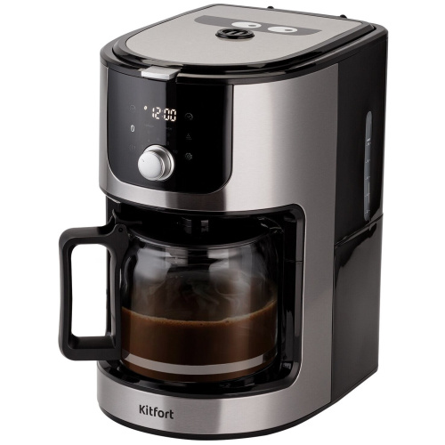 Кофемашина Kitfort КТ-782 нерж/черный