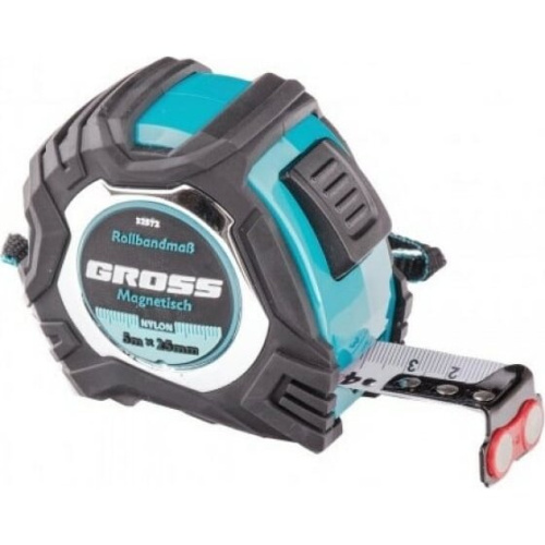 Рулетка Gross Magnetisch 32572 5м х 25мм обрезиненный корпус/автоматич, фиксация