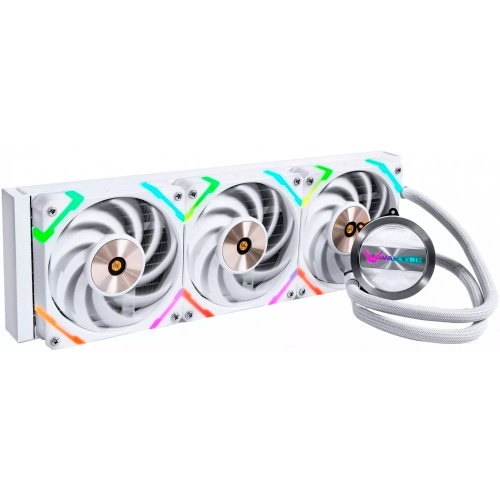 СВО Valkyrie Dragonfang 360 White (HW GL360W) / 3x120mm ARGB fans, 800-2150RPM, 80CFM, 29dBA, 300W TDP