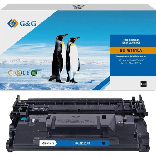 Картридж лазерный G&G GG-W1510A W1510A черный (3050стр) для HP LJ Pro 4003n/dn/dw/MFP4103 fdn/fdw