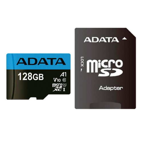 Карта памяти A-DATA AUSDX128GUICL10A1-RA1 microSD 128GB microSDHC Class 10 UHS-I A1 100/25 MB/s (SD адаптер)