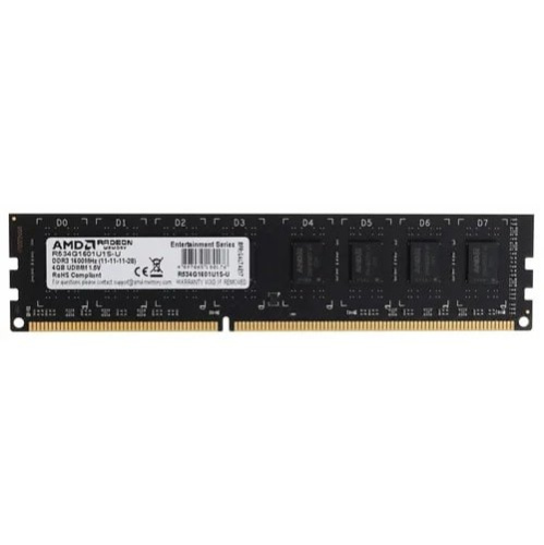 ОЗУ AMD R5 (R534G1601U1S-U) DDR3 4Gb 1600MHz RTL PC3-12800 CL11 DIMM 240-pin 1.5В