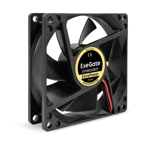 Вентилятор ExeGate ExtraPower EP08025B2P EX295239RUS (80x80x25 мм, 2-Ball (двойной шарикоподшипник), 2pin, 2900RPM, 29.5dBA)