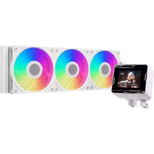 СВО PCCOOLER GT360M Display (gt360m-whawxx-gl), LCD, 4-pin, ARGB, 120мм, белый, retail
