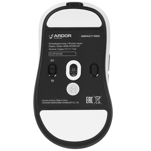 Мышь беспроводная/проводная ARDOR GAMING Impact PRO [ARDW-IMT3395-WT] белый