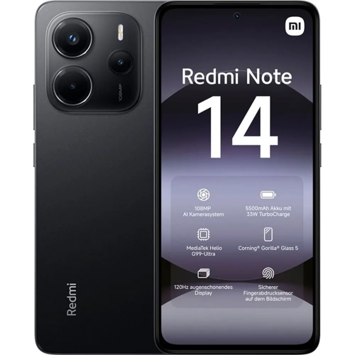 Смартфон Xiaomi Redmi Note 14 6/128 Гб Lte Полуночный Черный Смартфон Xiaomi Redmi Note 14 6/128 Гб Lte Полуночный Черный