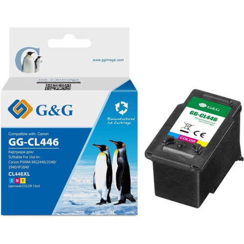 Картридж струйный G&G GG-CL446 многоцветный для Canon Pixma MG2440/2540/2940
