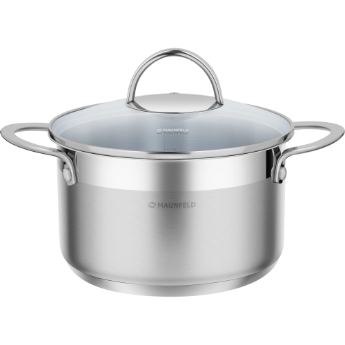 Кастрюля MAUNFELD Gerda MCS25S07 из нерж со стекл. крышкой, 18см, 2,5л
