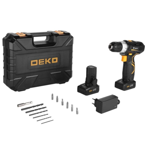 Дрель-шуруповерт DEKO GCD20DU3 (063-4144) 20В, 1*2.0Ач