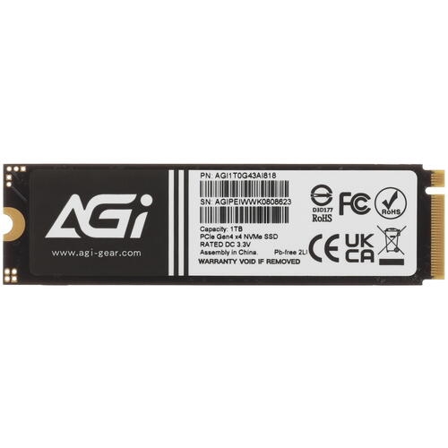 SSD AGi AGI1T0G43AI818 PCI-E 4.0 x4 1TB M.2 2280