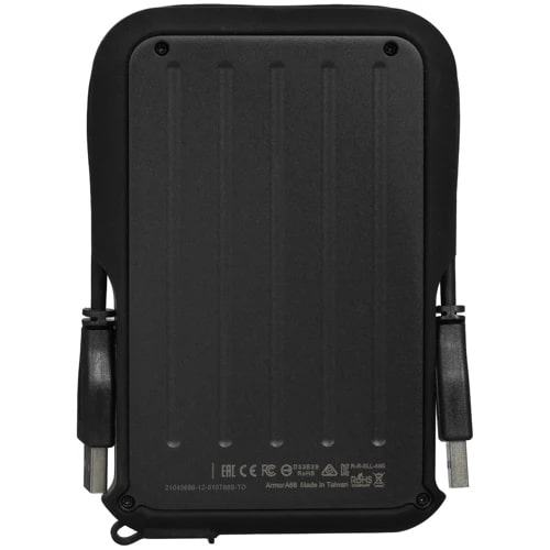 Внешний HDD Silicon Power Armor A66 SP020TBPHD66SS3K 2TB, 2.5", USB 3.2, Черный