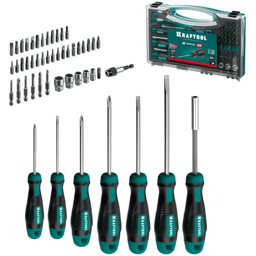 Набор отверток и насадок Kraftool X-Drive-50 (25815) 50 предметов