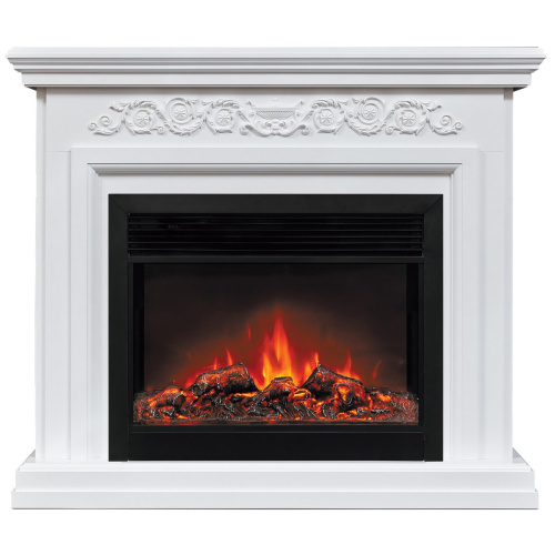 Электрокамин RealFlame Leticia 26 WT белый с очагом Moonblaze Black