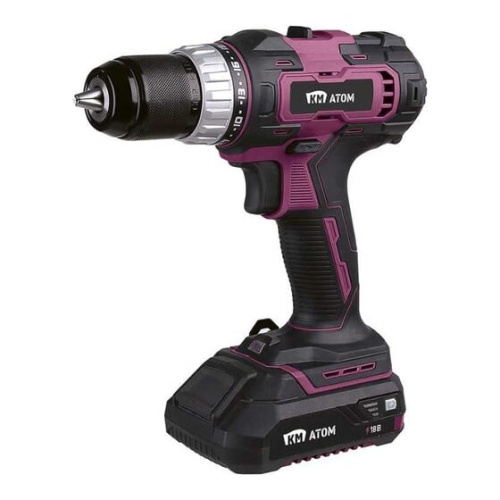 Дрель-шуруповерт КМ Аtom CD-181/2 KIT 2 Ач Li-Ion 2 АКБ и ЗУ