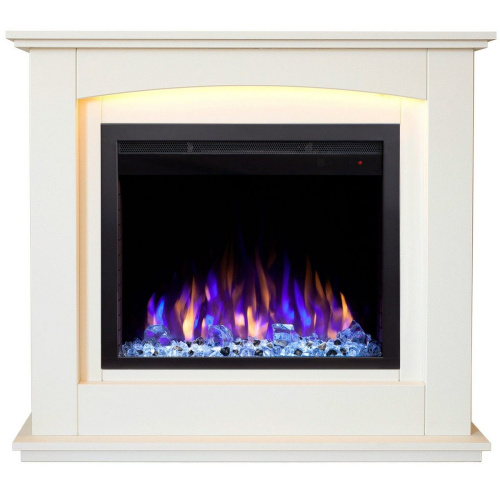 Электрокамин RealFlame Canada 25,5 WT белый с очагом Saphir 25,5