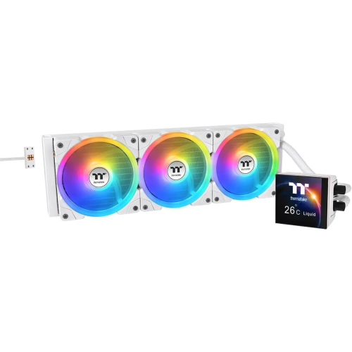 СВО Thermaltake MAGFloe 360 Ultra Snow (cl-w433-pl12sw-a), LCD, 4-pin, ARGB, 120мм, белый, retail