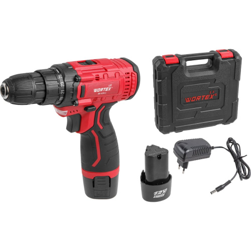 Дрель-шуруповерт Wortex LX BD 1215 Li (0329353) с 2-мя АКБ, кейс