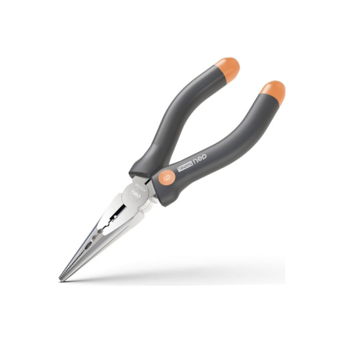 Удлиненные плоскогубцы Deli HT2106C Home Series Gray160мм, эксклюзивный дизайн, рукоятка из высококачественного софттач пластика