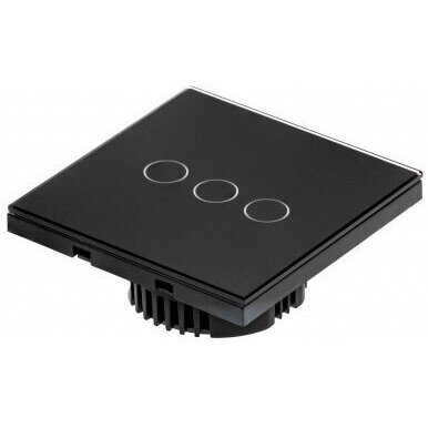 Умный выключатель Sibling Powerlight WS3B 3 клавиши с нулем черный
