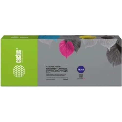 Картридж струйный Cactus CS-EPT636300 T6363 пурпурный 700мл для Epson Stylus PRO 7700/7890/7900/9700