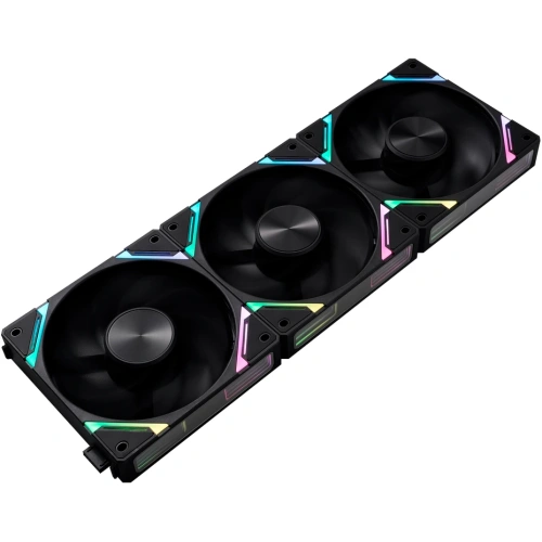 Комплект вентиляторов (3 шт.) 1STPLAYER XF7R Black (XF7R-BK-3IN1) / 120mm Reverse ARGB 3pin 5V PWM 4pin 12V 600-2000rpm 56.8cfm 33.12dBA