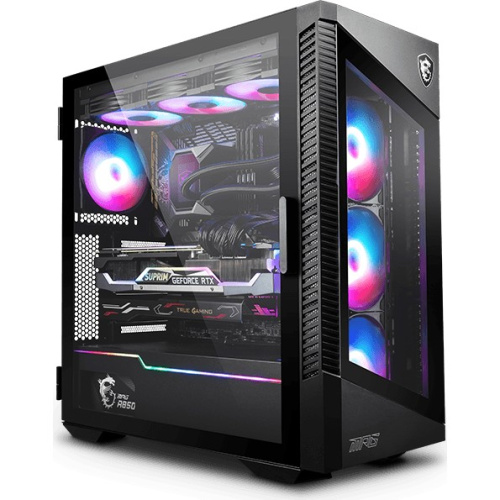 Корпус MSI MPG Velox 100R 2xUSB 3.0, 1xType C, 4x120mm ARGB Fan, ARGB Control Board, Tempered Glass Window, Glass Front Panel, Brown Box