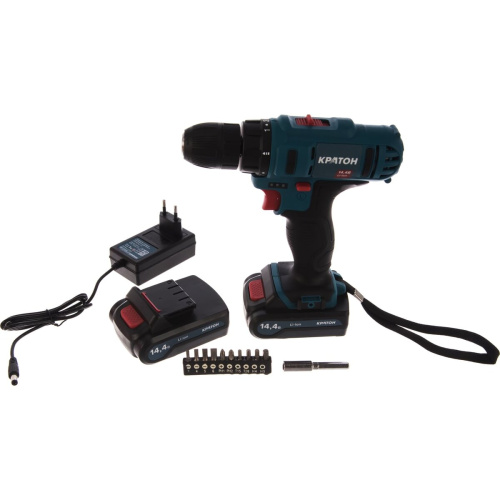 Дрель-шуруповерт КРАТОН CD-14,4-Li-1,5 (3 11 01 055) 1.5Ач, с двумя аккумуляторами