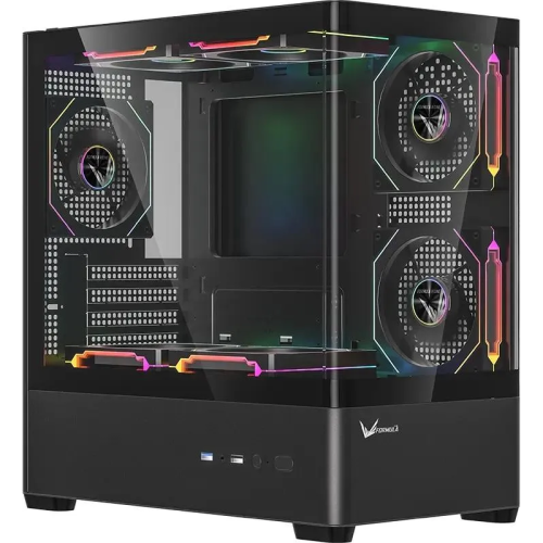 Корпус Formula Crystal U1M Cosmic черный без БП mATX 1xUSB3.0 audio bott PSU