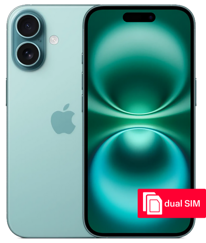 Смартфон Apple Iphone 16 128Gb Sim + Sim Бирюзовый