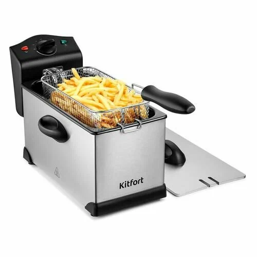 Фритюрница KitFort КТ-4051 серебристый/черный