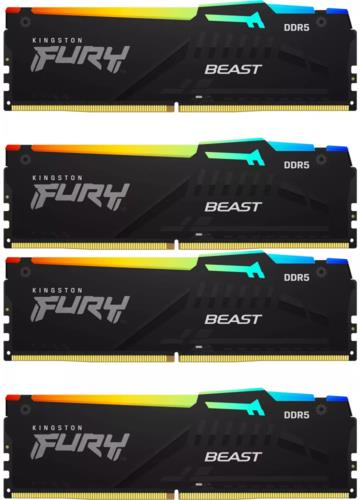 Оперативная память Kingston FURY Beast Black RGB [KF556C40BBAK4-64] 64 ГБ