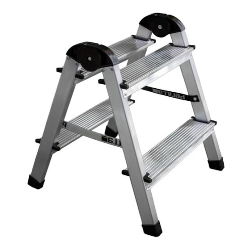 Лестница-стремянка двухсторонняя Perilla 111402 алюминевая 2-х ступенчатая