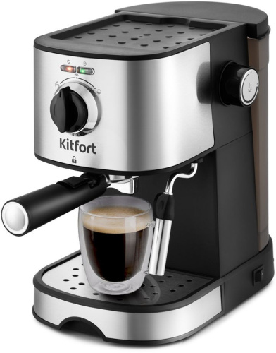 Кофеварка эспрессо Kitfort KT-753 черный/нерж