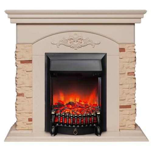 Электрокамин RealFlame Neapolis WT айвори с очагом Fobos Lux Black Электрокамин RealFlame Neapolis WT айвори с очагом Fobos Lux Black