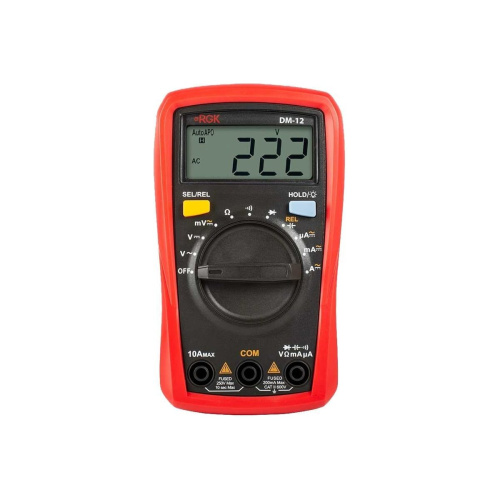 Мультиметр RGK DM-12 (779630) цифровой с поверкой