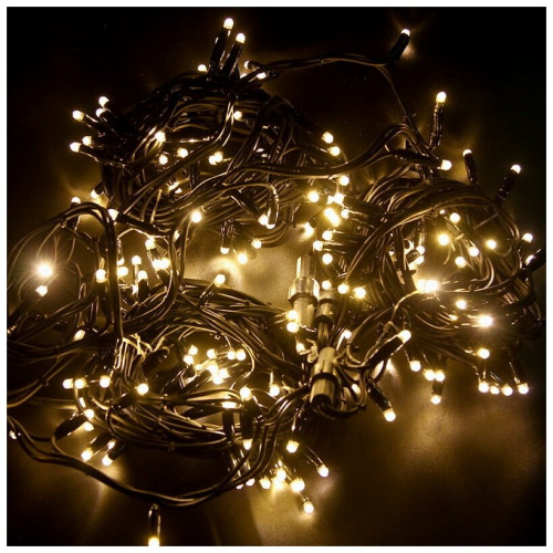 Гирлянда Neon-Night 315-526 Дюраплей LED 20 м 200 LED черный каучук мерцающий Flashing (каждый 5-й диод) свечение теплое белое