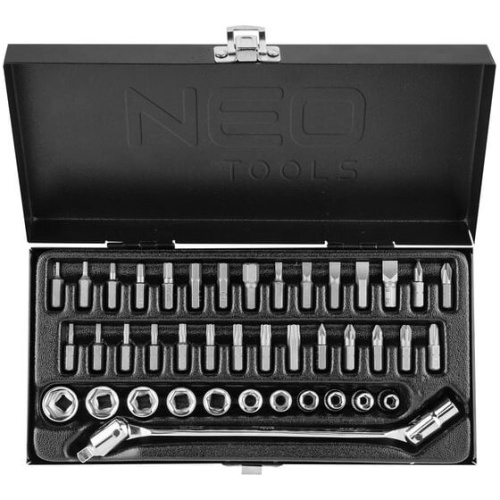 Торцевые головки NEO Tools 08-603 1/4", 41 шт.