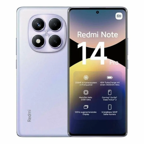 Смартфон Xiaomi Redmi Note 14 Pro 8/256 Гб Lte Перламутровый Фиолетовый Смартфон Xiaomi Redmi Note 14 Pro 8/256 Гб Lte Перламутровый Фиолетовый
