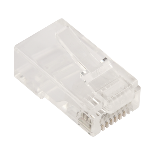 Коннектор LANMASTER (LAN-EZ45-8P8C/U5E-100) RJ45 тип EZ, 8P8C, UTP, Cat.5e, универсальный, покрытие 50 микрон,100 шт.